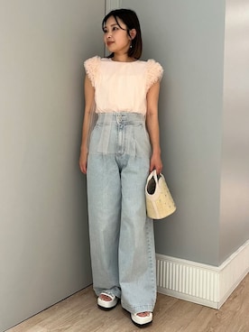 「ディリーコーディネート」｜「アイテム（パンツ）」を使った、CELFORDさん（レディース・152cm）の春コーディネート