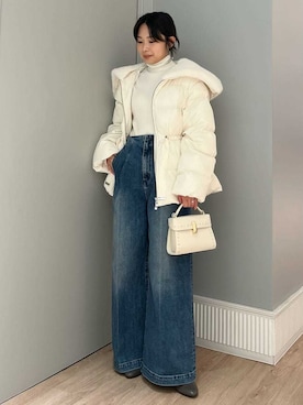 「CELFORD（セルフォード）の【リュタン】ビジュースタッズポシェット（ショルダーバッグ）」を使った、CELFORDさん（レディース・152cm）の秋コーディネート