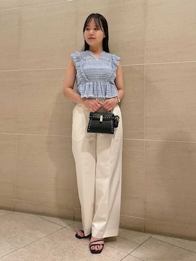 「ディリーコーディネート」｜「アイテム（パンツ）」を使った、CELFORDさん（レディース・163cm）の夏コーディネート