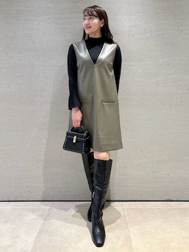 「CELFORD（セルフォード）の【リュタン】ビジュースタッズポシェット（ショルダーバッグ）」を使った、CELFORDさん（レディース・154cm）の秋コーディネート