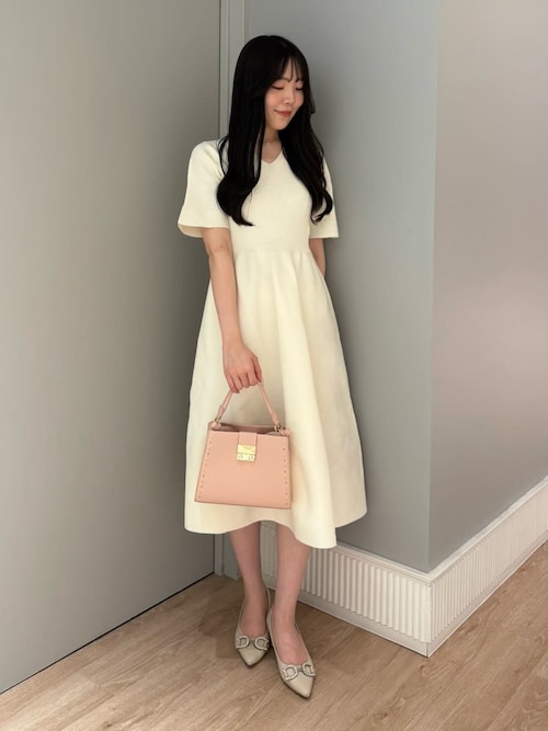 Vネックホールガーメントワンピース(デイリーワンピース)｜DRESS