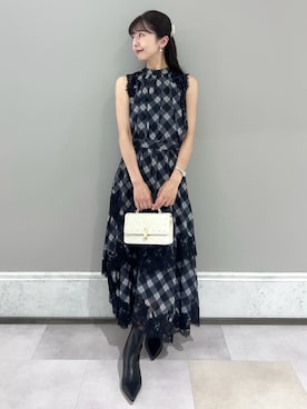 「CELFORD（セルフォード）の【リュタン】ビジュースタッズミニショルダー（ショルダーバッグ、ホワイト系）」を使った、CELFORDさんの夏コーディネート