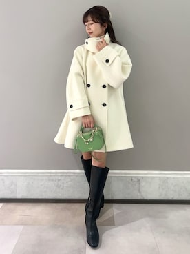 Aラインウールミドルコートを使った人気ファッションコーディネート - WEAR