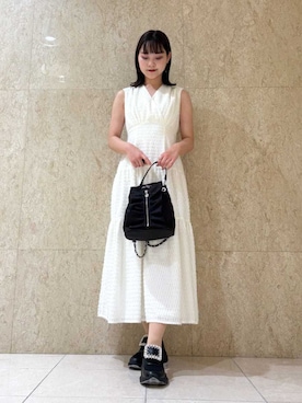 「CELFORD（セルフォード）のアイテム（ワンピース）」を使った、CELFORDさん（レディース・161cm）の夏コーディネート