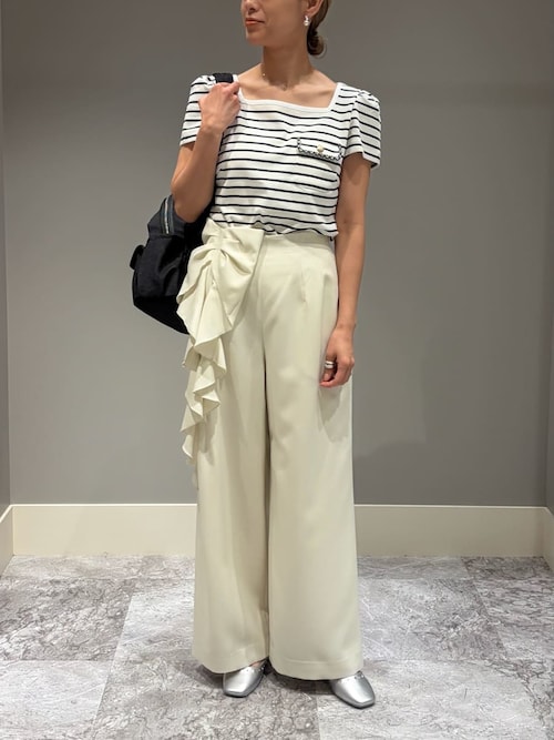 洗える】リボンワイドパンツ（その他パンツ）｜CELFORD（セルフォード