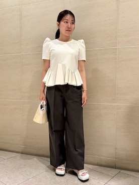 「ディリーコーディネート」｜「アイテム（パンツ）」を使った、CELFORDさん（レディース・158cm）の夏コーディネート