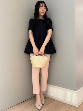 「ディリーコーディネート」｜「アイテム（パンツ）」を使った、CELFORDさん（レディース・165cm）の春コーディネート