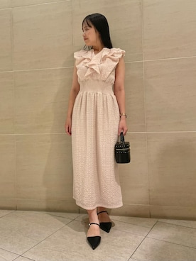 「CELFORD（セルフォード）のアイテム（ワンピース）」を使った、CELFORDさん（レディース・163cm）の夏コーディネート