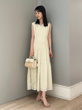「CELFORD（セルフォード）のアイテム（ワンピース）」を使った、CELFORDさん（レディース・164cm）の夏コーディネート