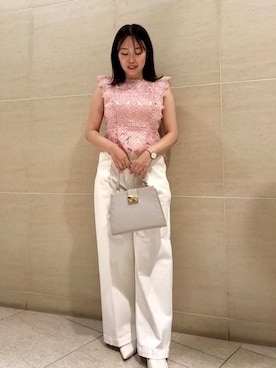 「ディリーコーディネート」｜「アイテム（パンツ）」を使った、CELFORDさん（レディース・158cm）の春コーディネート