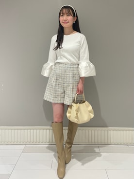「秋先取りコーデ」｜「アイテム（アクセサリー）」を使った、CELFORDさん（レディース・162cm）の冬コーディネート