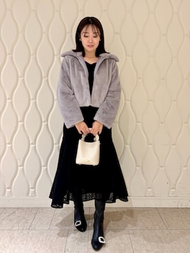 「ディリーコーディネート」｜「アイテム（ブーツ）」を使った、CELFORDさん（レディース・158cm）の冬コーディネート