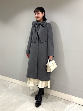 「アイテム（ノーカラージャケット、グレー系）」を使った、CELFORDさん（レディース・162cm）の秋コーディネート