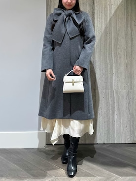 「アイテム（ノーカラージャケット）」を使った、CELFORDさん（レディース・159cm）の秋コーディネート