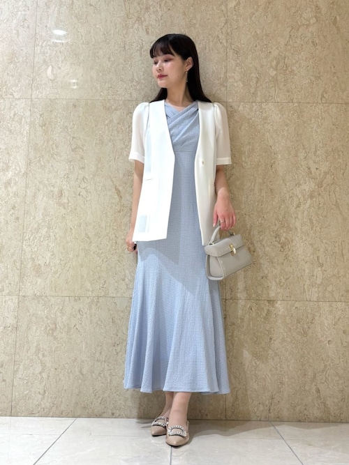 CELFORD｜ストレッチカシュクールワンピース | Rakuten Fashion