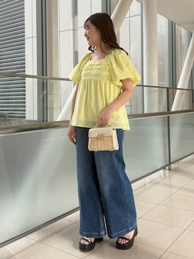 「ディリーコーディネート」｜「アイテム（パンツ）」を使った、CELFORDさん（レディース・160cm）の春コーディネート