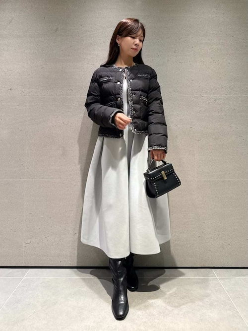 トリムデザインキルティングジャケット（ダウンジャケット/コート
