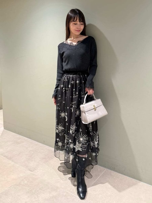 リュタン】ビジュースタッズポシェット（M）（ショルダーバッグ