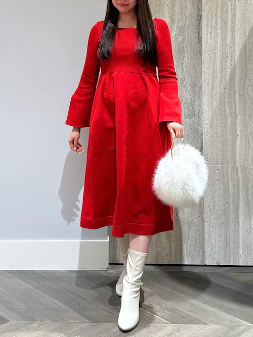 セール】ベルスリーブホールガーメントニットワンピース（ワンピース