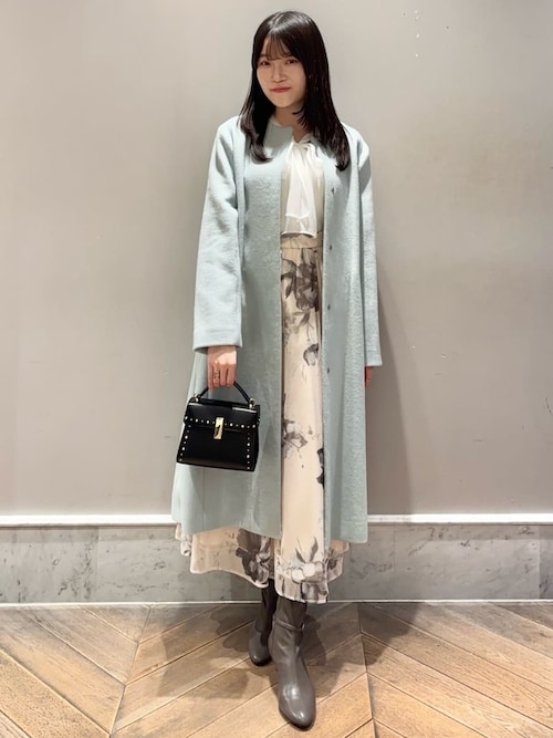 CELFORD ノーカラーコート コート カシミヤ混ノーカラーコート