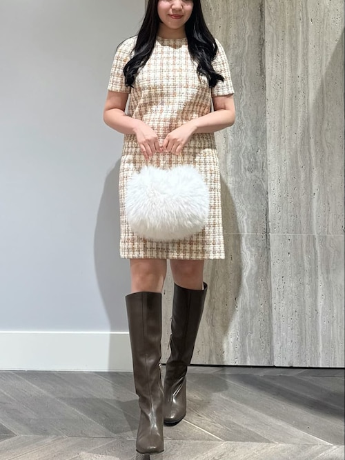 CELFORD（セルフォード） ワンピース ハーフスリーブツイードミニ