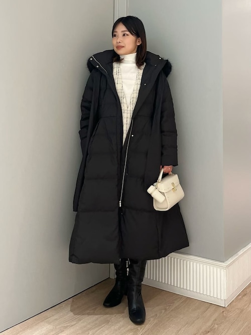 フードリボンロングダウンコート（ダウンジャケット/コート）｜CELFORD