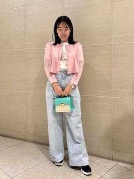 「ディリーコーディネート」｜「アイテム（パンツ）」を使った、CELFORDさん（レディース・158cm）の春コーディネート