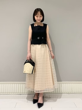 「お呼ばれコーディネート」｜「アイテム（ワンピース/ドレス）」を使った、CELFORDさん（レディース・153cm）の春コーディネート