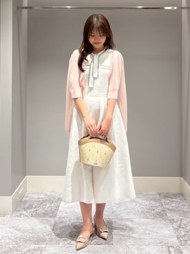 「お呼ばれコーディネート」｜「アイテム（ワンピース/ドレス）」を使った、CELFORDさん（レディース・159cm）の春コーディネート