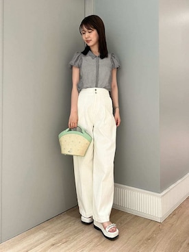 「ディリーコーディネート」｜「アイテム（パンツ）」を使った、CELFORDさん（レディース・164cm）の春コーディネート