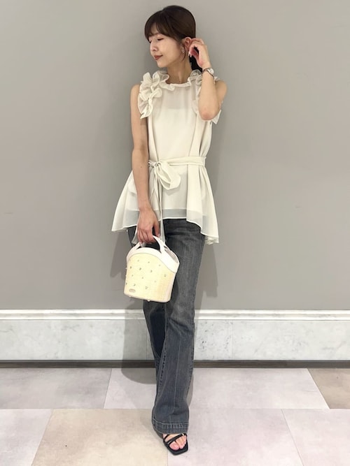 セール】Aラインフレアラッフルブラウス（シャツ/ブラウス）｜CELFORD