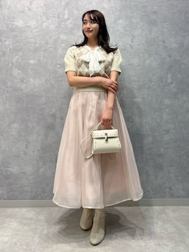 【美品】CELFORDセルフォード　ブラウス付きフリンジニットベスト　チュニック CELFORD（セルフォード）の「ブラウス付きフリンジニットベスト