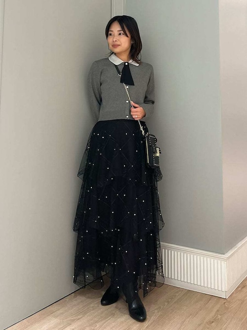 CELFORDセルフォード HANAEMORIxCELFORコラボパールスカート HANAE MORI×CELFORDコラボ】パールスカート(SKIRT（スカート