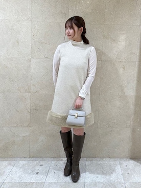 【極美品】CELFORDセルフォード　アシンメトリータックドレープワンピース36 極美品】CELFORDセルフォード アシンメトリータックドレープ