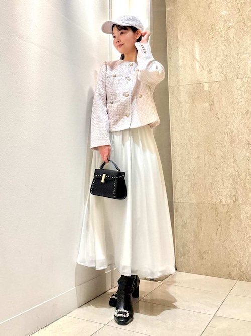 Veautt ショルダーデザインビジュー/バストカット/ ウエストタック/ 白S XSサイズあり【Veautt/ヴュート】【OF05】ショルダーデザインビジュー