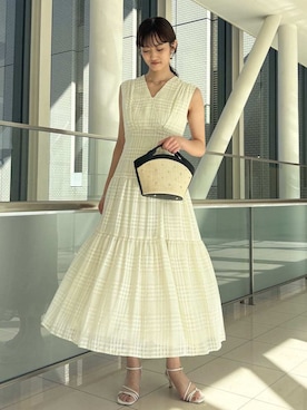 「CELFORD（セルフォード）のアイテム（ワンピース）」を使った、CELFORDさん（レディース・169cm）の夏コーディネート