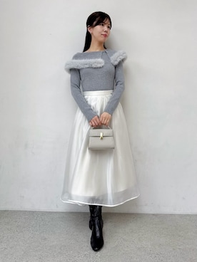 「CELFORD（セルフォード）の【リュタン】ビジュースタッズポシェット（ショルダーバッグ）」を使った、CELFORDさん（レディース・158cm）の秋コーディネート