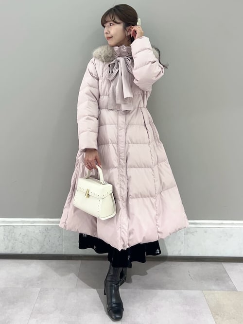 フードリボンロングダウンコート（ダウンジャケット/コート）｜CELFORD