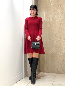 「CELFORD（セルフォード）の【リュタン】ビジュースタッズポシェット（ショルダーバッグ）」を使った、CELFORDさん（レディース・162cm）の秋コーディネート