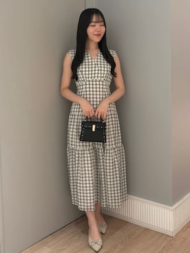 「CELFORD（セルフォード）のアイテム（ワンピース）」を使った、CELFORDさん（レディース・165cm）の夏コーディネート