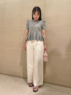 「ディリーコーディネート」｜「アイテム（パンツ）」を使った、CELFORDさん（レディース・163cm）の夏コーディネート