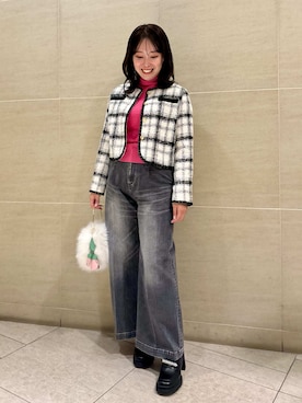 「アイテム（チャーム）」を使った、CELFORDさん（レディース・158cm）の秋コーディネート