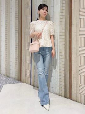 「CELFORD（セルフォード）のアイテム（ショルダーバッグ）」を使った、CELFORDさん（レディース・158cm）の夏コーディネート