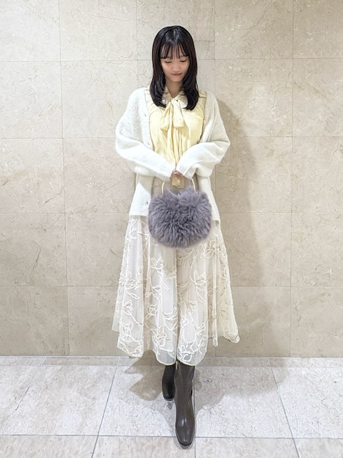 ブラッシュドエンブロイダリースカート（スカート）｜CELFORD