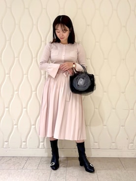 「ディリーコーディネート」｜「アイテム（ブーツ）」を使った、CELFORDさん（レディース・158cm）の冬コーディネート