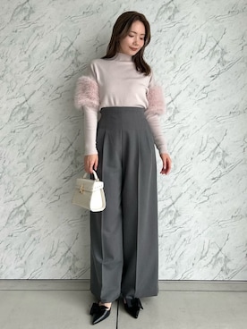 「アイテム（バッグ、ホワイト系）」を使った、CELFORDさん（レディース・157cm）の秋コーディネート