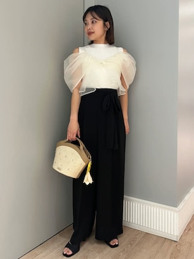 「ディリーコーディネート」｜「アイテム（パンツ）」を使った、CELFORDさん（レディース・152cm）の春コーディネート