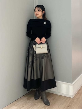 「アイテム（マスク）」を使った、CELFORDさん（レディース・152cm）の冬コーディネート