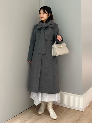 CELFORD（セルフォード）の「リボンストール付きノーカラーコート