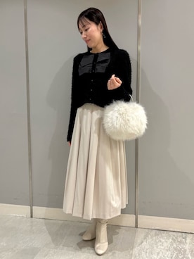 「アイテム（ノーカラージャケット）」を使った、CELFORDさん（レディース・154cm）の秋コーディネート